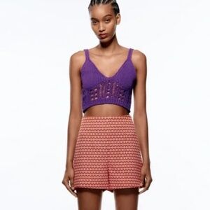 Zara geometric print shorts